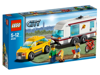 LEGO Set-Car and Caravan-Town / City / Recreation-4435-1-Creative Brick Builders